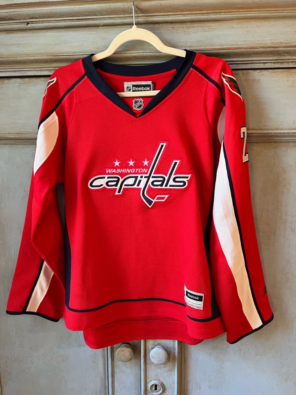 Reebok Red Washington Capitals Hockey Jersey. #21. Laich vintage